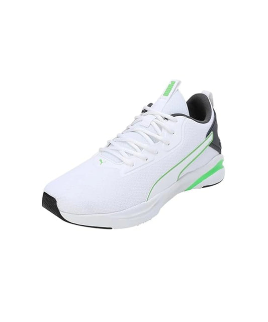 Puma Mens Softride Rift Runlyn White-Dark Coal-Parakeet Green Running Shoe - 10 UK (31076401)