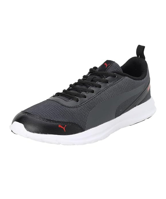Puma Mens Forbes Black-Dark Shadow-High Risk Red Sneaker - 8UK (39139001)