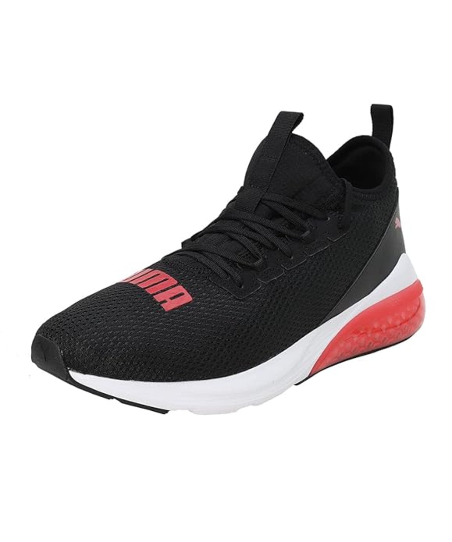 Puma Mens Cell Vive Bright Black-High Risk Red-White Running Shoe - 8UK (19542404)