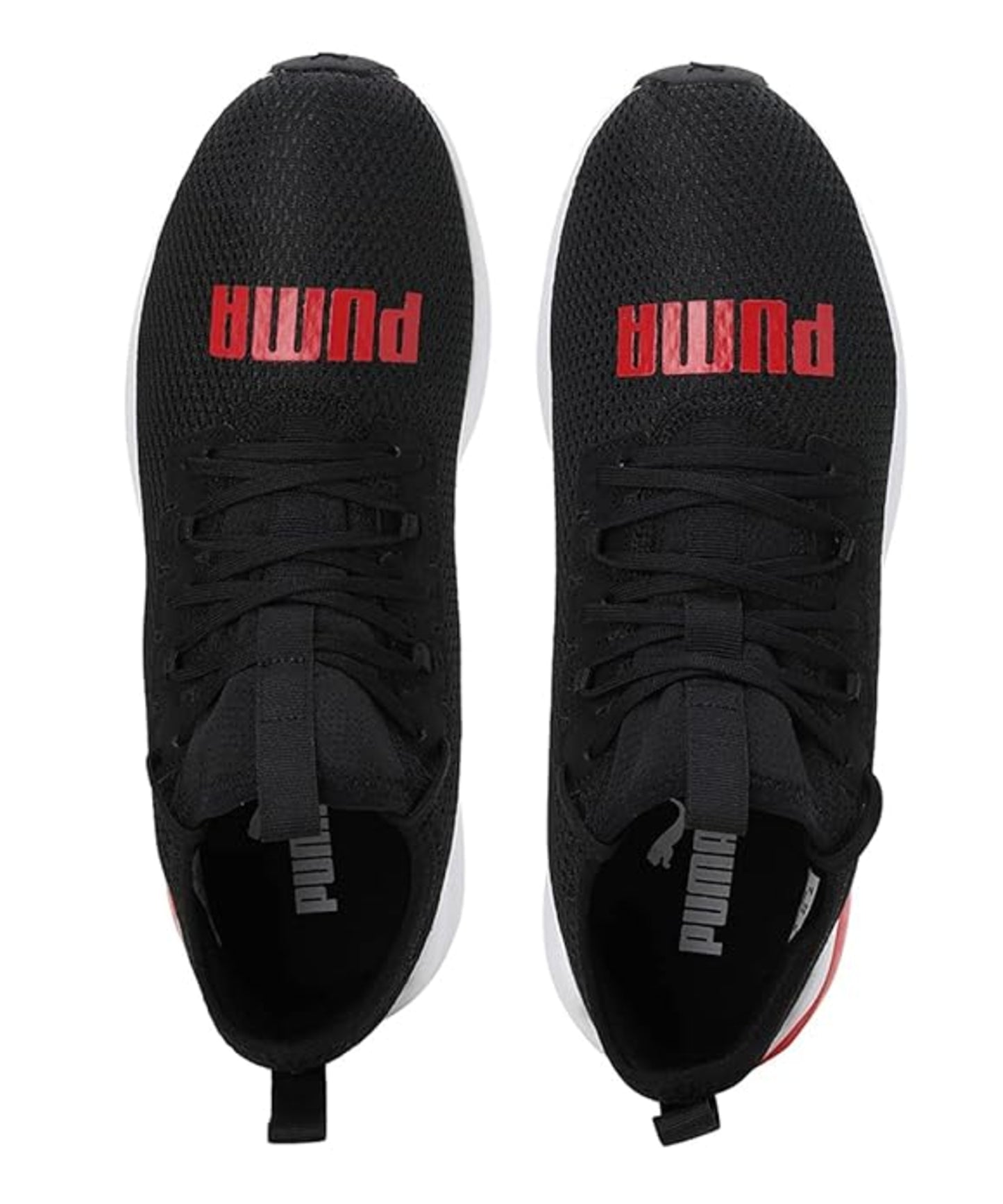 Puma Mens Cell Vive Bright Black-High Risk Red-White Running Shoe - 8UK (19542404)