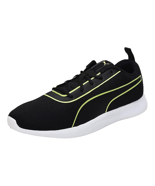 Puma Mens Mizar Puma Black-Limepunch Running Shoe -11 UK (38136001)