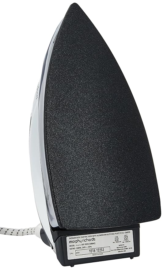 Morphy Richards Inspira 1000-Watt Dry Iron (White and Black)