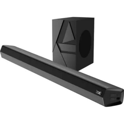 boAt Aavante Bar Thump with Wired Subwoofer, RMS 200 W Bluetooth Soundbar (Carbon Black, 2.1 Channel)