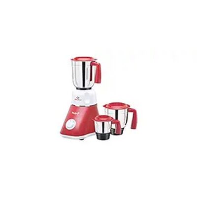 BAJAJ 410190 ruby 500 W Mixer Grinder (3 Jars, white/ red)