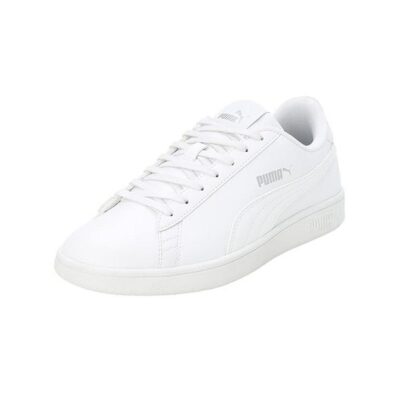 Puma Unisex-Adult Smashic White-Matte Silver Sneaker – 6UK (39437102)