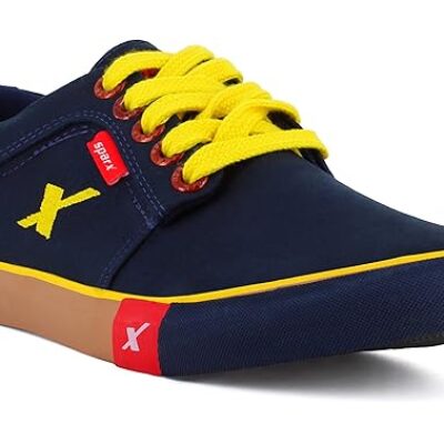 SPARX Men SM-175 Navy Blue Yellow Casual Shoes UK-10