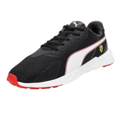 Puma Unisex-Adult Ferrari Tiburion Black-White Sneaker – 10 UK (30751501)