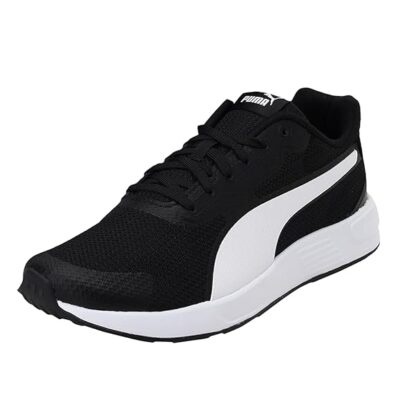 Puma Unisex Taper White-Black Running Shoe.