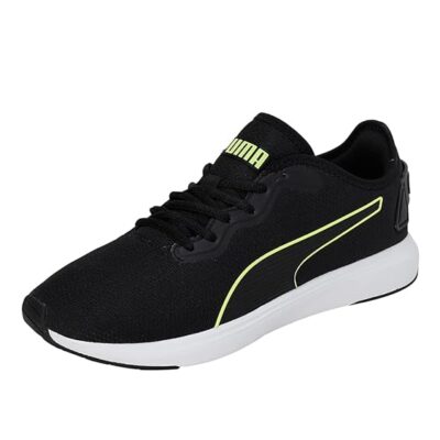 Puma Unisex-Adult Softride Cruise Black-Lime Squeeze Walking Shoe – 9 UK (37616716)