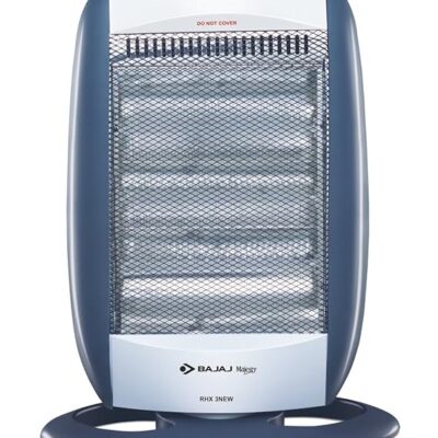 Bajaj New Majesty RHX 3 1200 Watts Halogen Room Heater (Blue/Silver, ISI Approved)