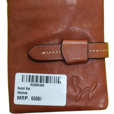 Rohit Bal Leather Stitch Clip Wallet for Men